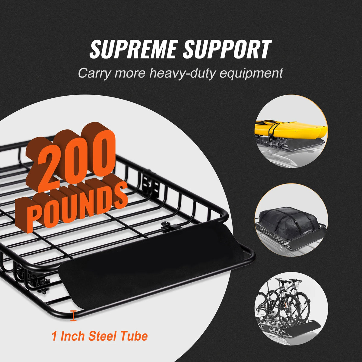 SucceBuy Heavy Duty Rooftop Cargo Basket Carrier for SUVs and Trucks