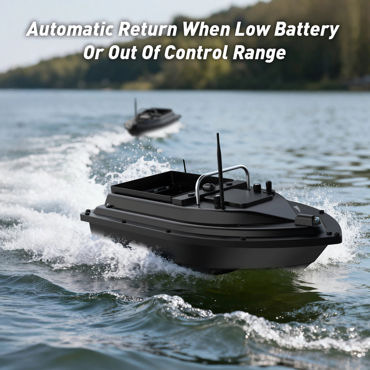 SHAN SHUIHUN Bait Boat With Single Tank And Twin Motors