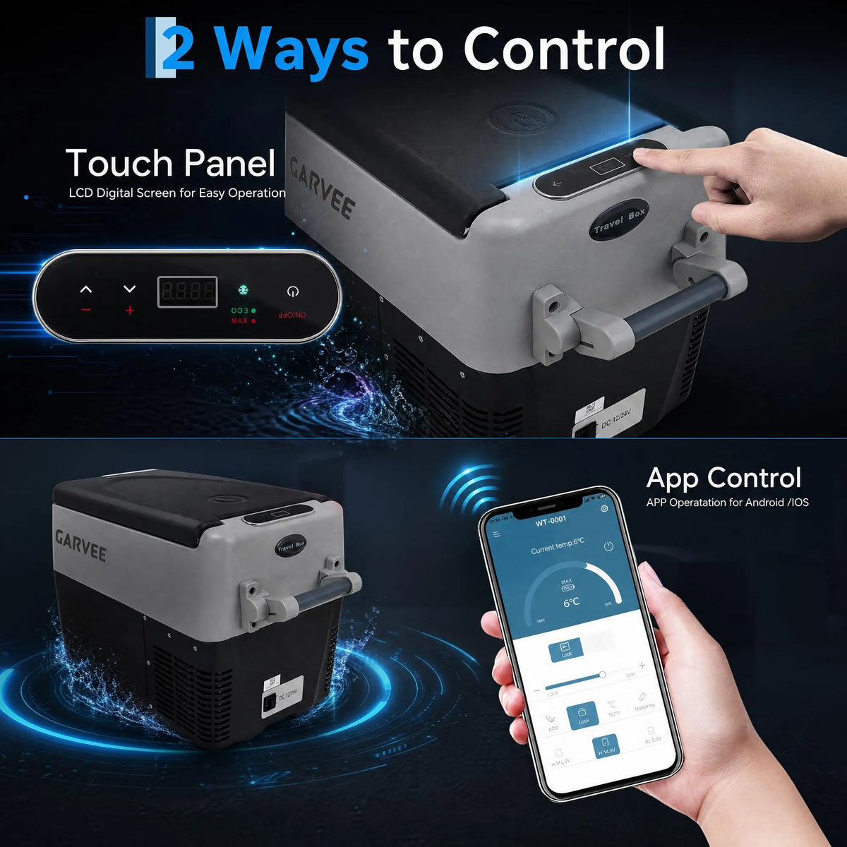 Studyset Dual Zone Portable Car Refrigerator With App Control