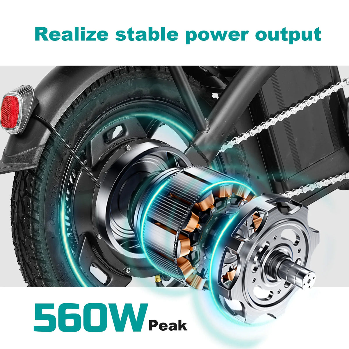 FURIDER Folding Electric Bike With 560W Motor And Removable Battery