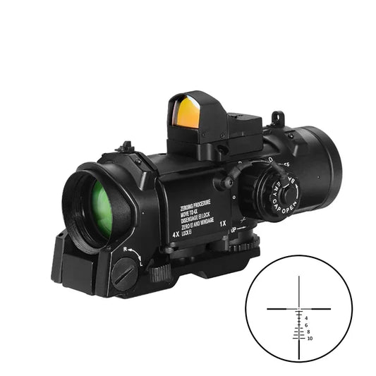 Bestsight Dual Purpose Rifle Scope With Mini Red Dot Sight