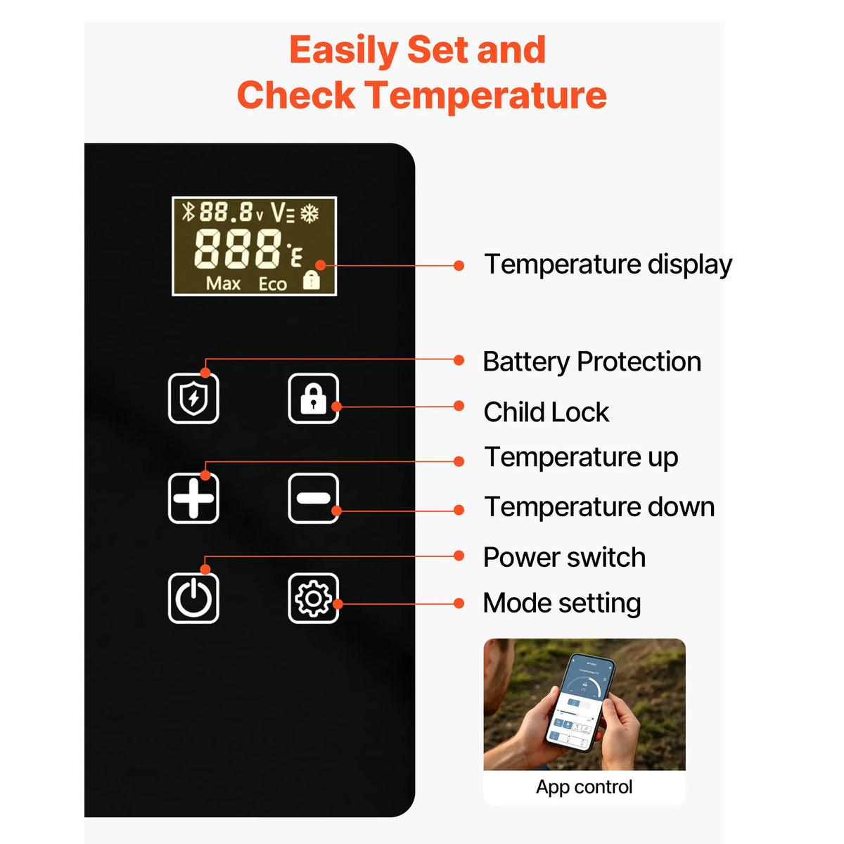 SucceBuy Portable Car Refrigerator Electric Compressor Freezer