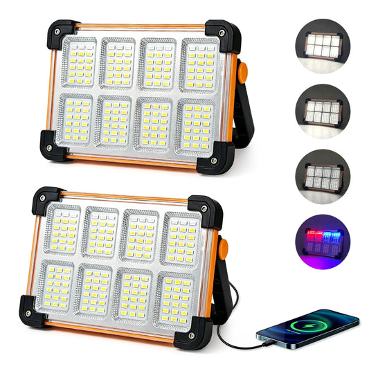 Morglad Rechargeable Solar LED Work Light For Camping Emergencies