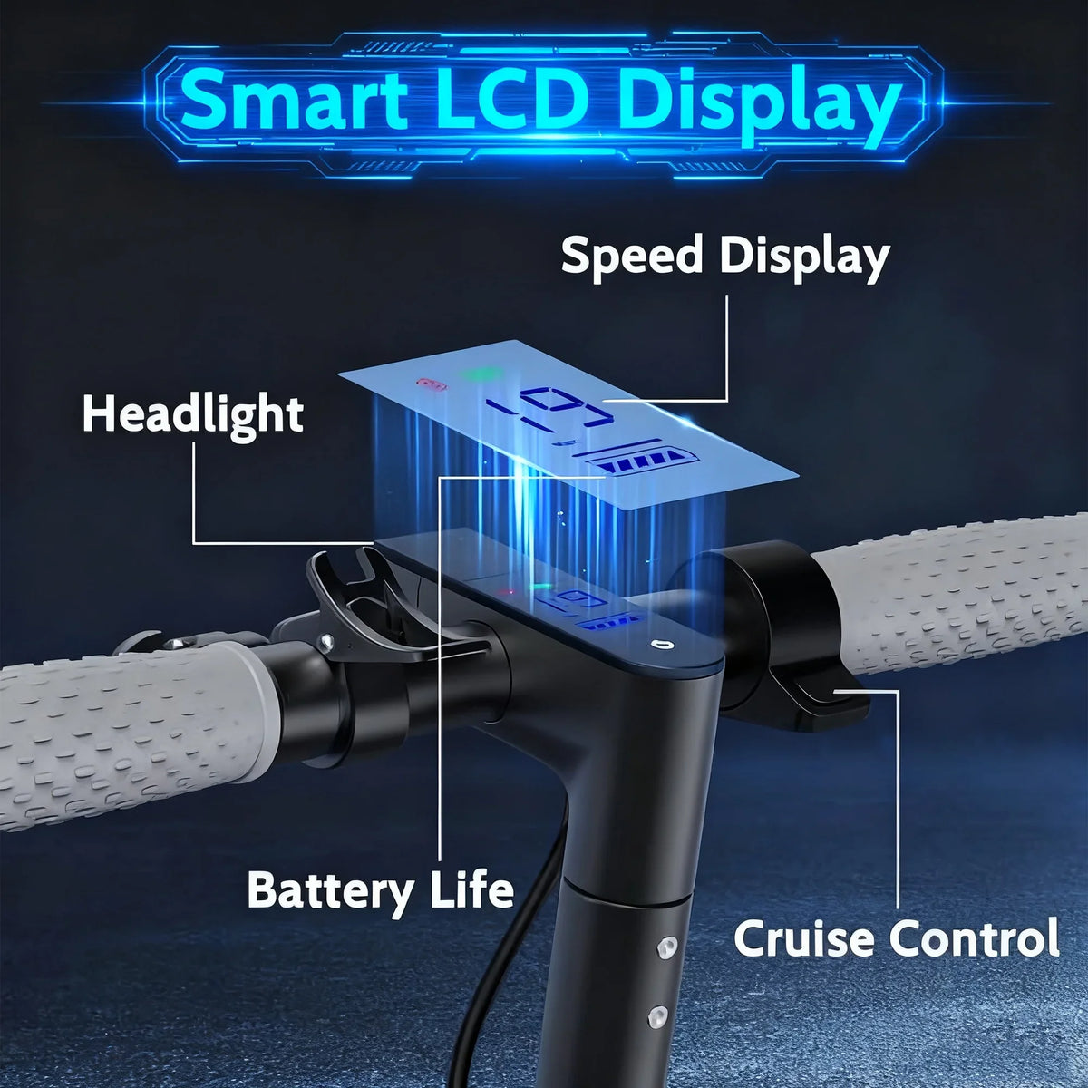LADPED 350W Electric Scooter 19mph Folding Design 16 Mile Range