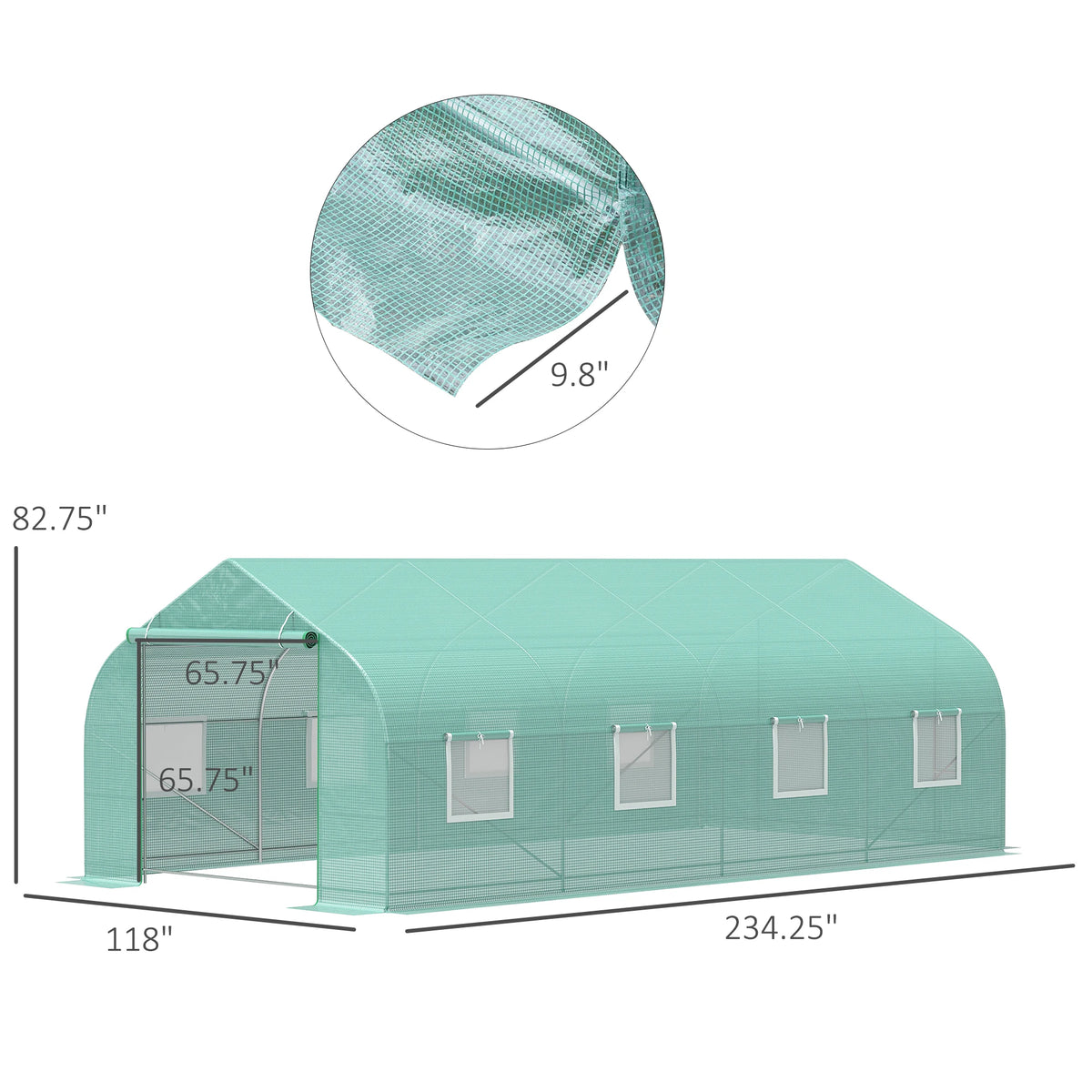 Outsunny Walk In Garden Greenhouse Steel Frame For Vegetable Cultivation