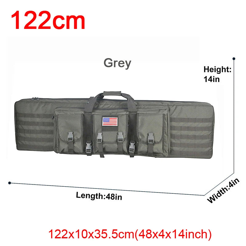 LQARMY Tactical Double Rifle Case Backpack With MOLLE Storage