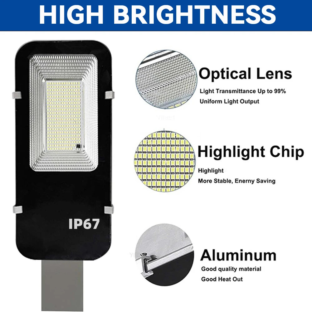 8000Mah Solar Street Light With Dusk To Dawn Outdoor Sensor