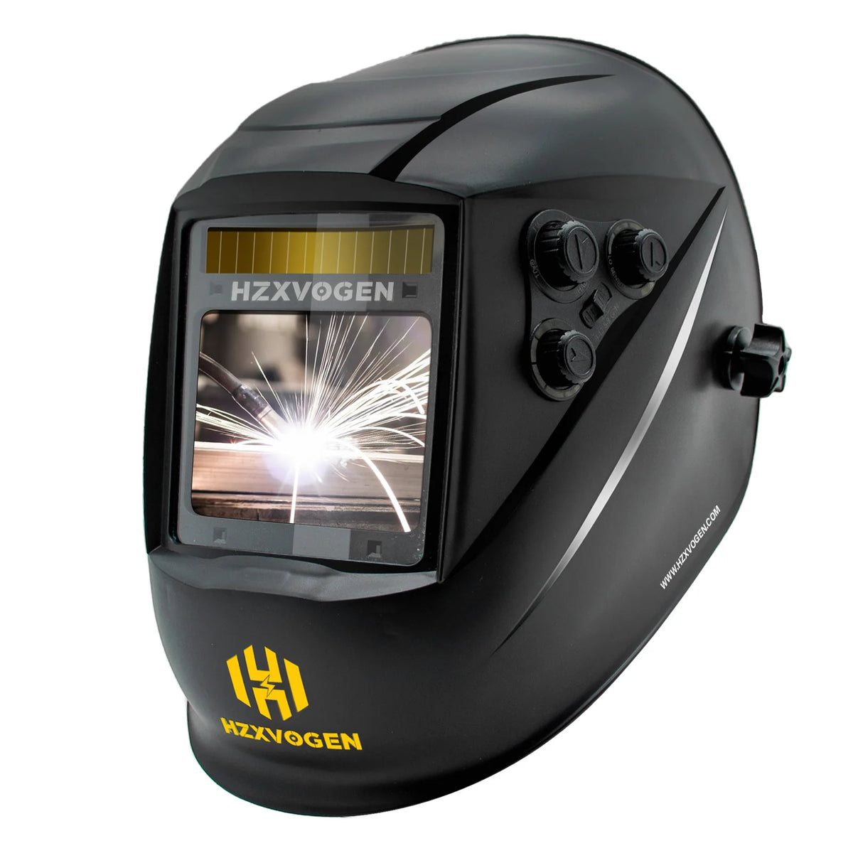 HXZVOGEN Auto Darkening Welding Helmet Solar Powered True Color Lens
