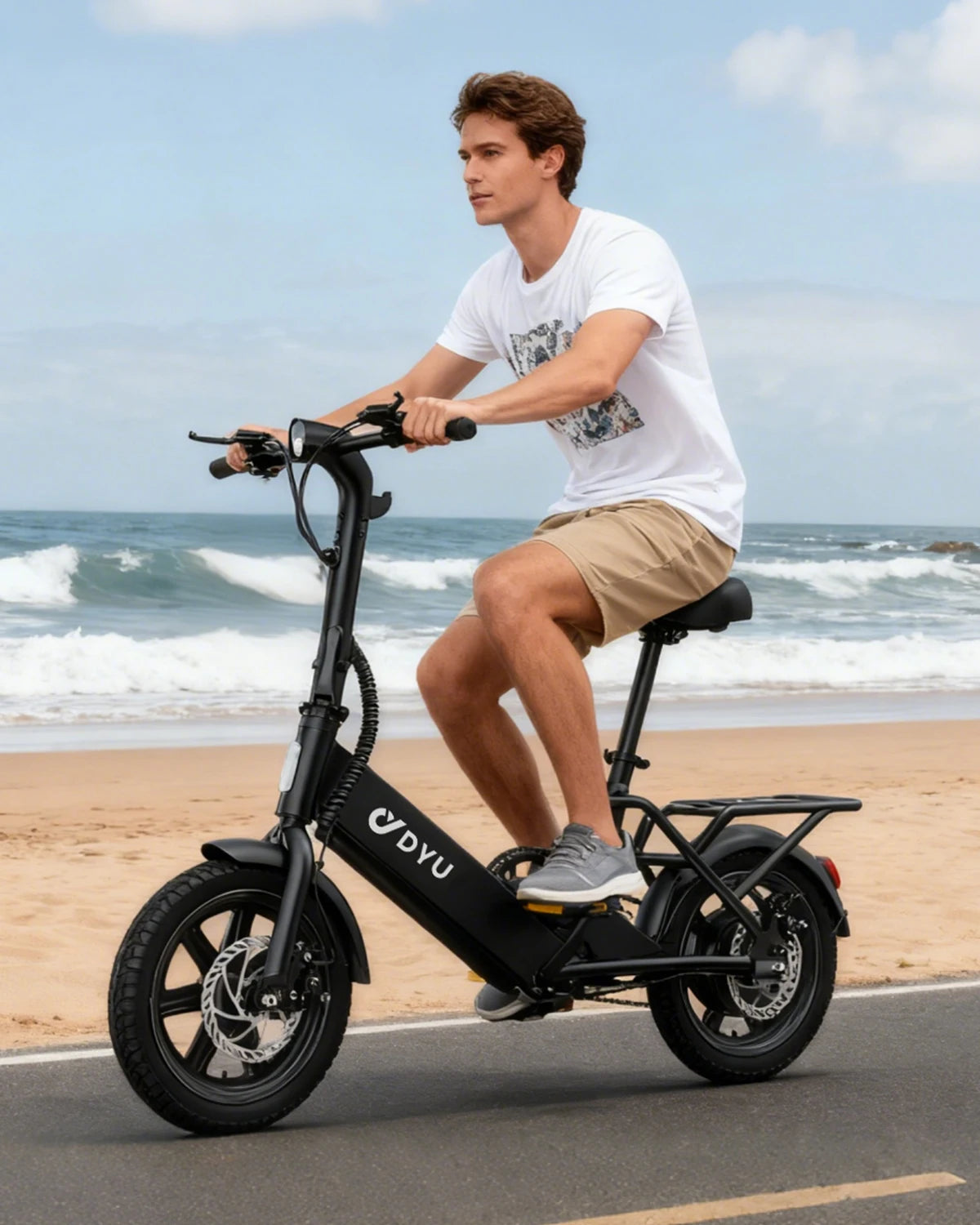 DYU C3 Folding Electric Bicycle With 500W Motor And Battery