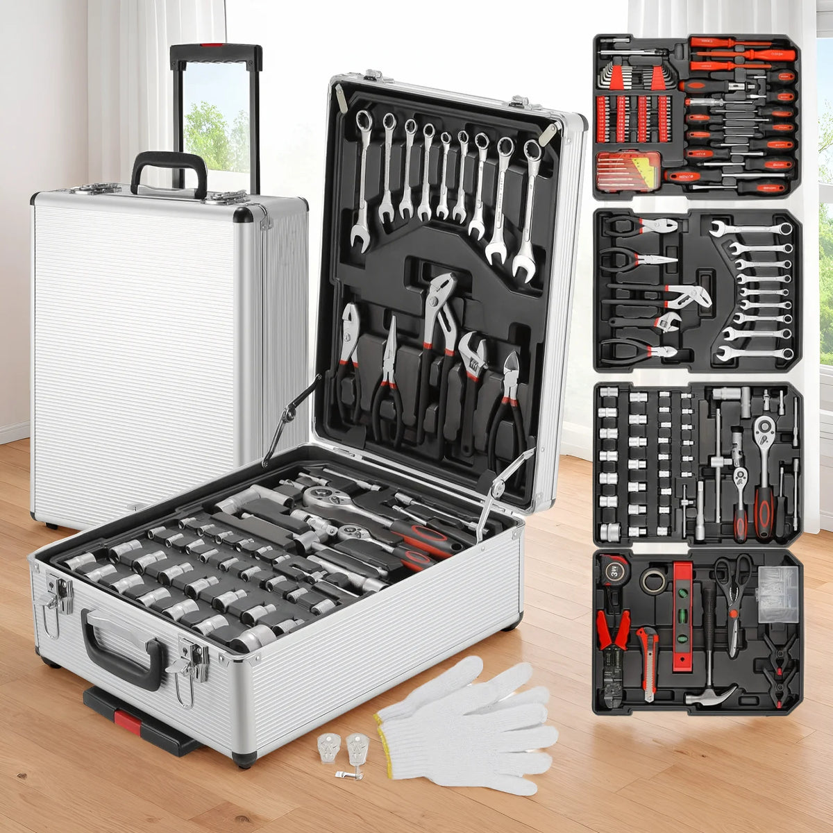Professional 799 Piece Home Repair Tool Kit With Rolling Cart