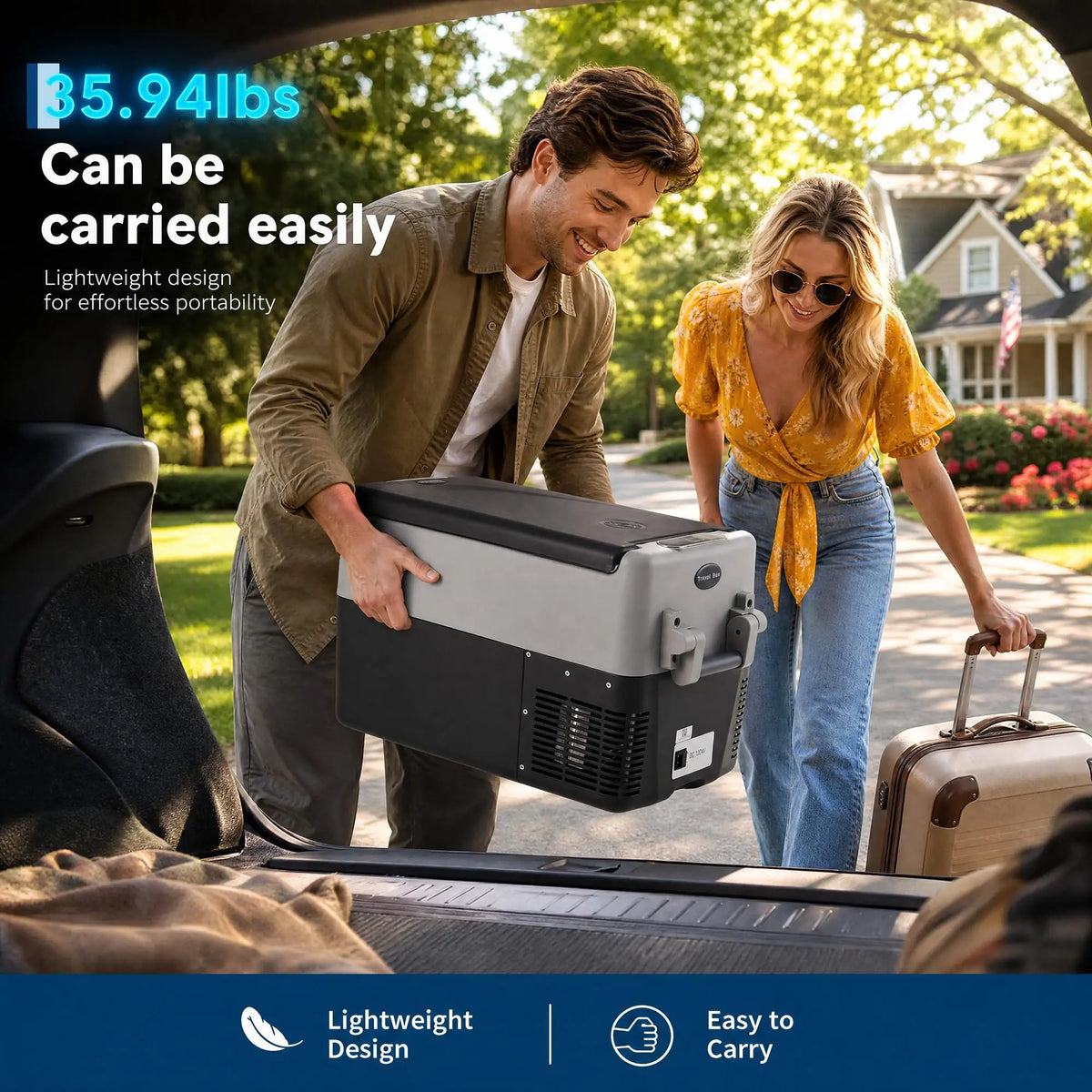 Studyset Dual Zone Portable Car Refrigerator With App Control