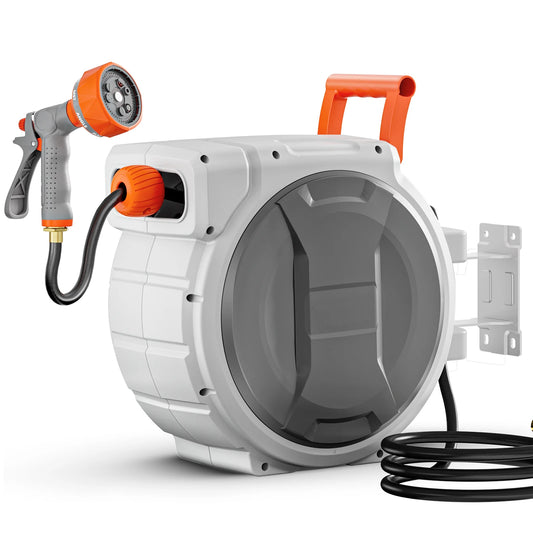 Succebuy Retractable Garden Hose Reel With Slow Rewind System