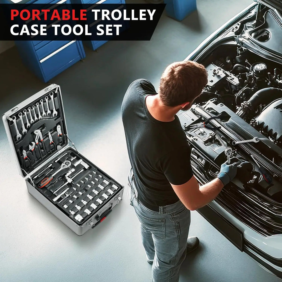 Professional 799 Piece Home Repair Tool Kit With Rolling Cart