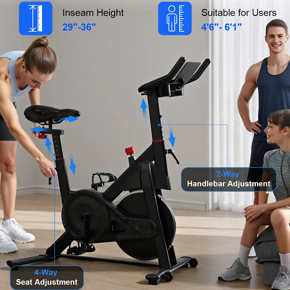 LACUFFY 32 Level Magnetic Resistance Bluetooth Home Exercise Bike