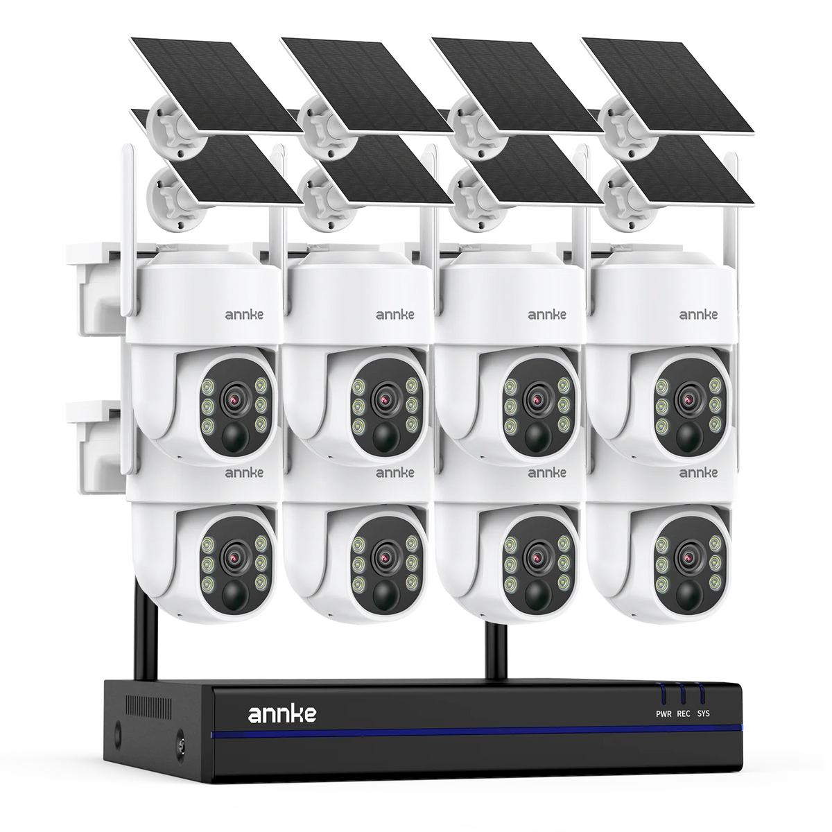 ANNKE 4MP Wireless Solar Security Camera System With NVR