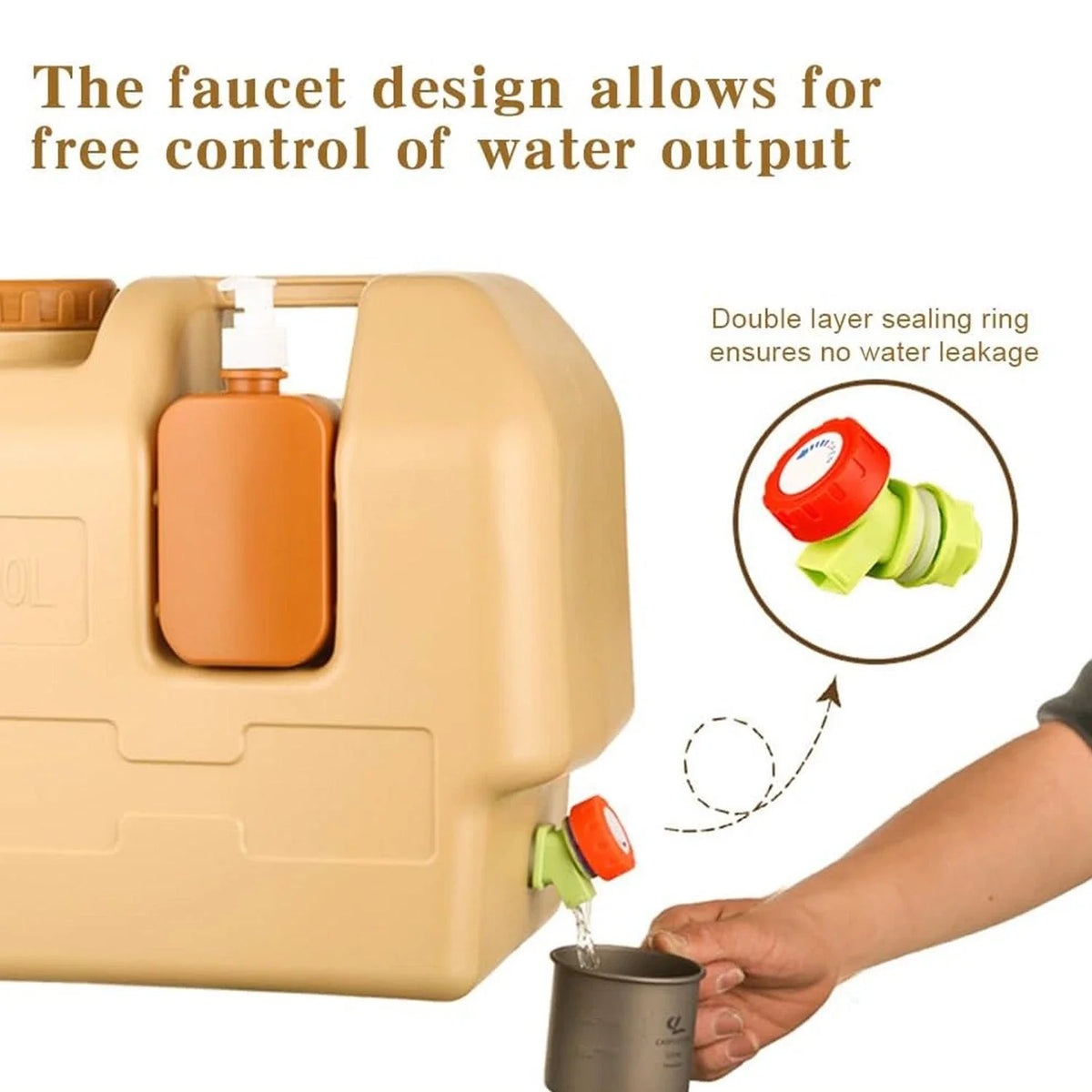 Portable Emergency Water Storage Bag With Spigot For Camping