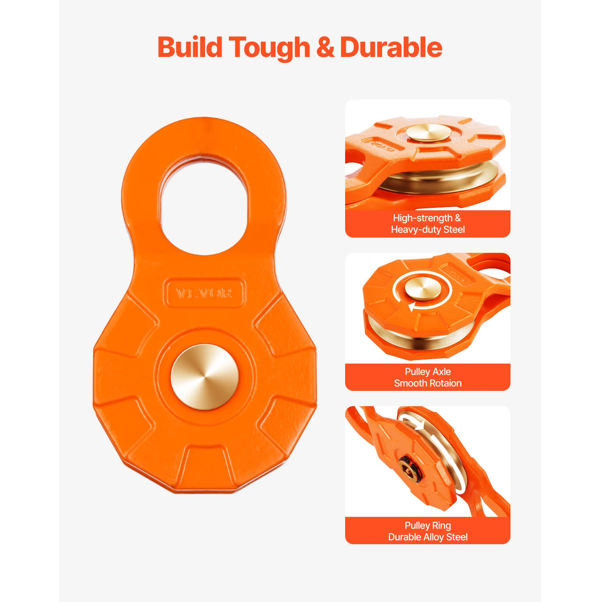 SucceBuy 30 Ton Swivel Snatch Block Pulley for Towing Recovery