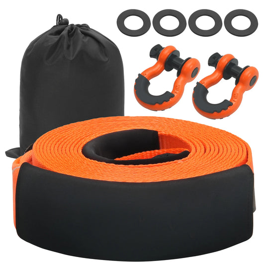 SucceBuy Polyester Recovery Tow Strap Kit for Trucks and SUVs