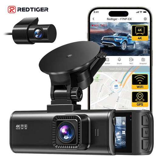 REDTIGER F7NP EX 4K Dual Channel Dash Camera With GPS