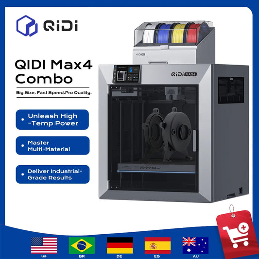 QIDI MAX4 Combo CoreXY Enclosed High Speed 3D Printer