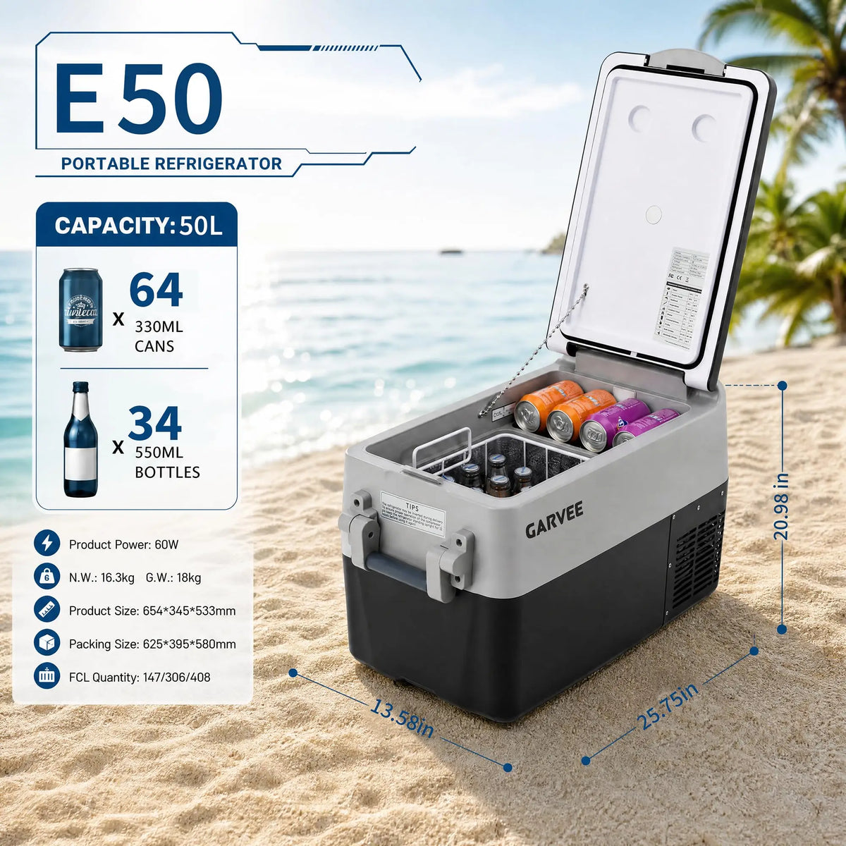 Studyset Dual Zone Portable Car Refrigerator With App Control