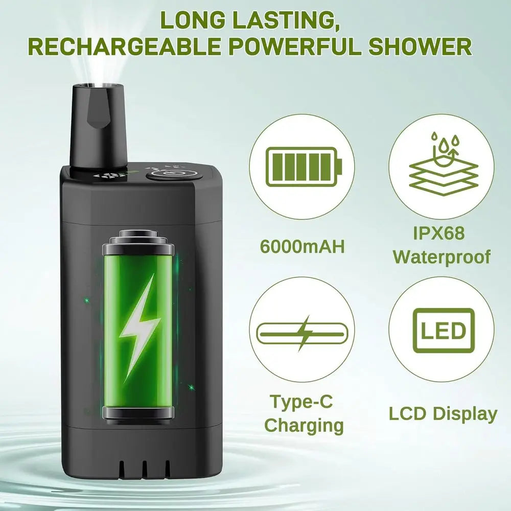 Portable Camping Shower Privacy Tent Kit With LED Light