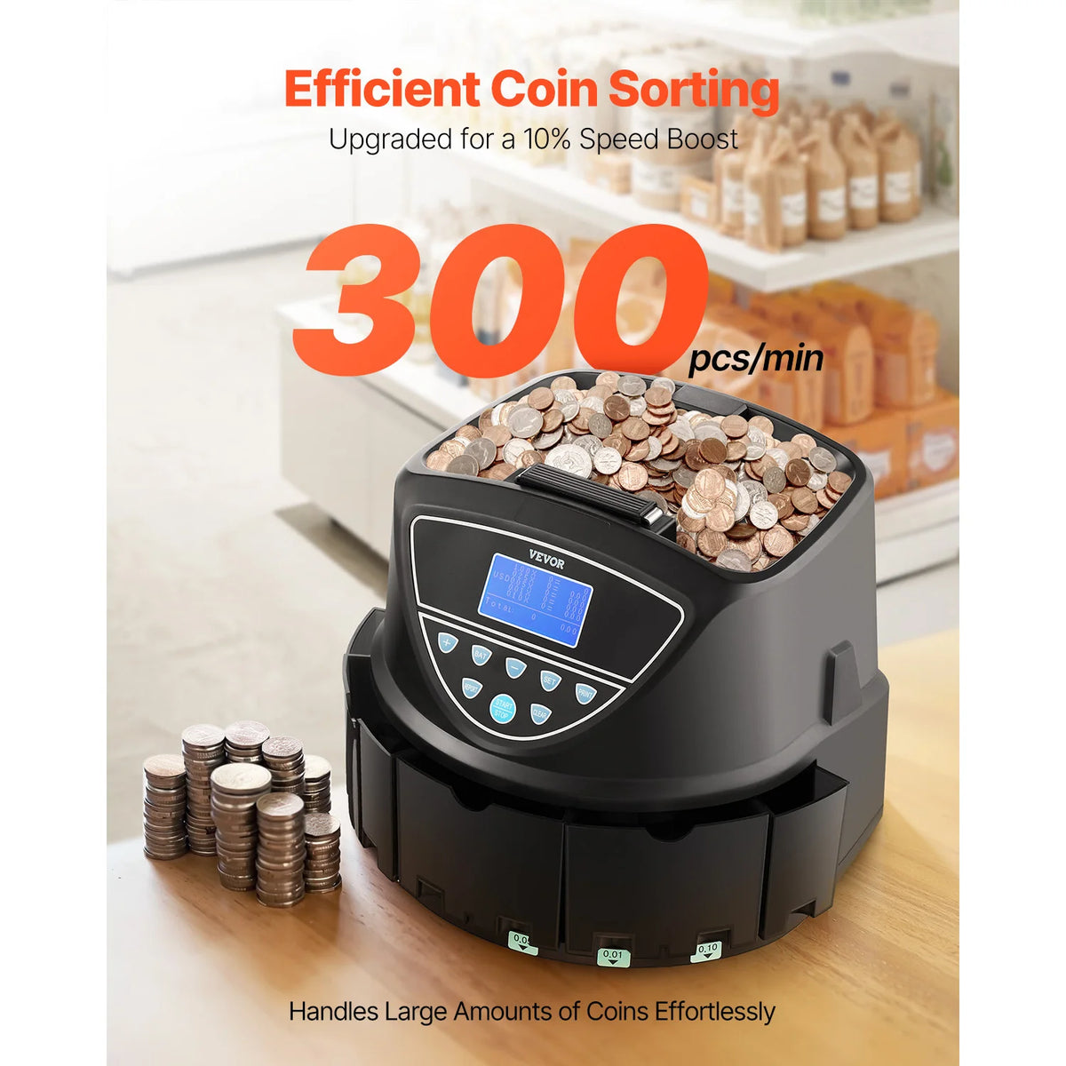 SucceBuy Coin Sorter Counter Machine With Digital Display For Usd
