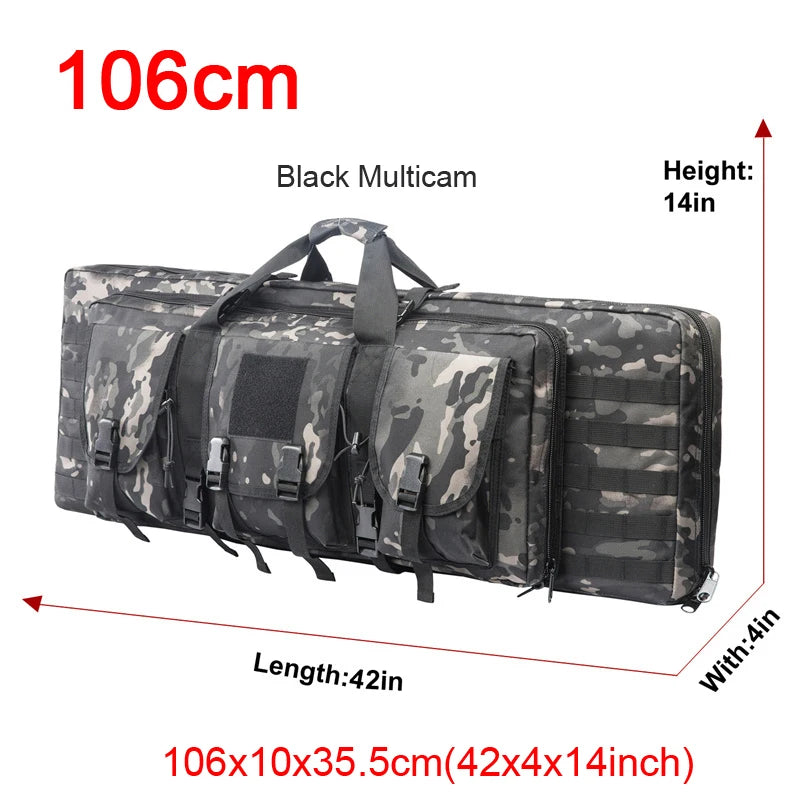 LQARMY Tactical Double Rifle Case Backpack With MOLLE Storage