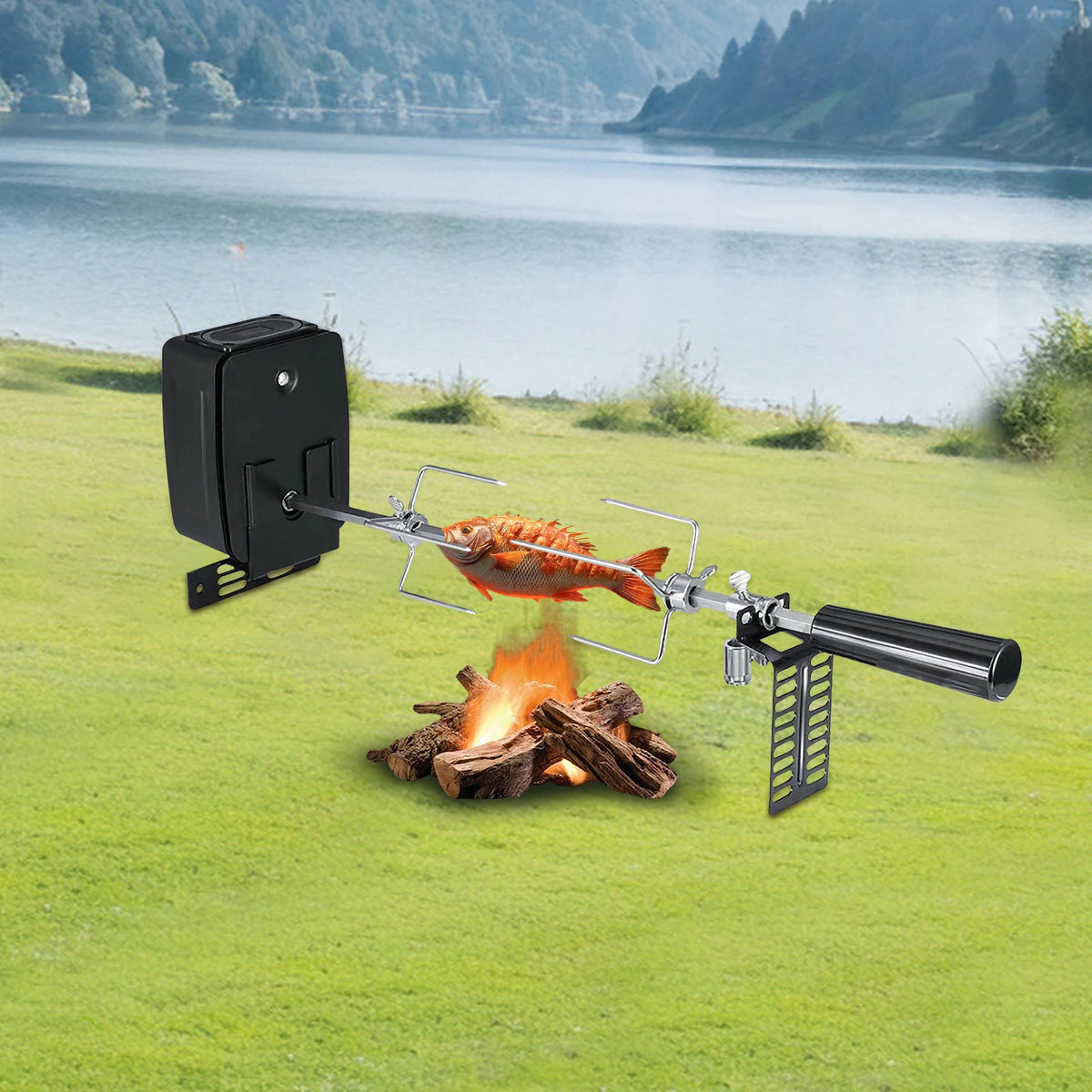 Automatic Electric BBQ Rotisserie Grill For Even Cooking