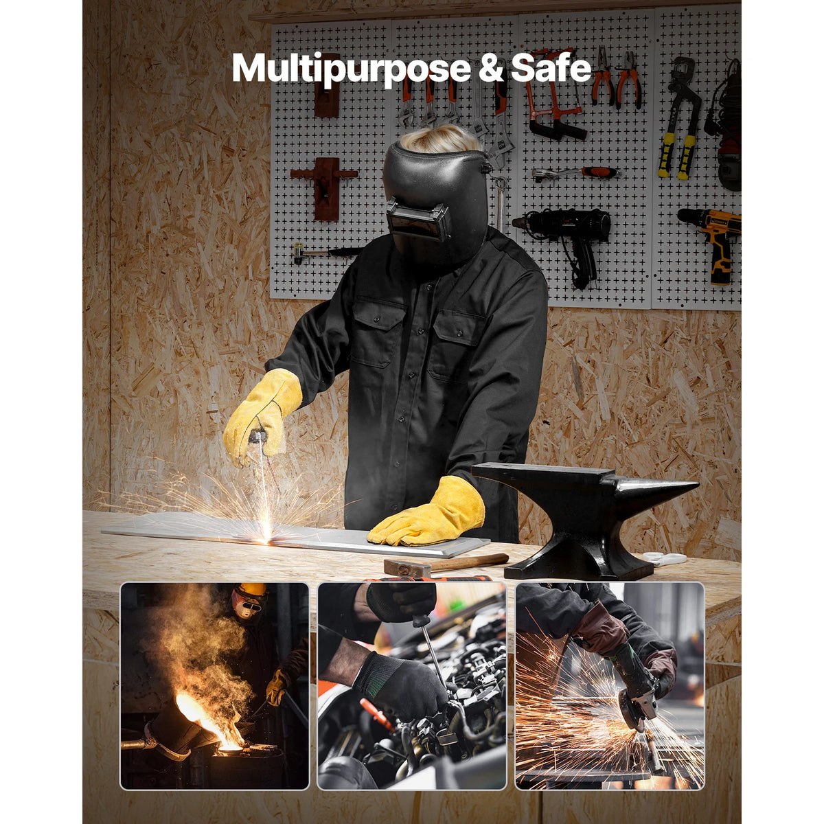 SucceBuy Flame Resistant Cotton Welding Jacket With Heat Protection