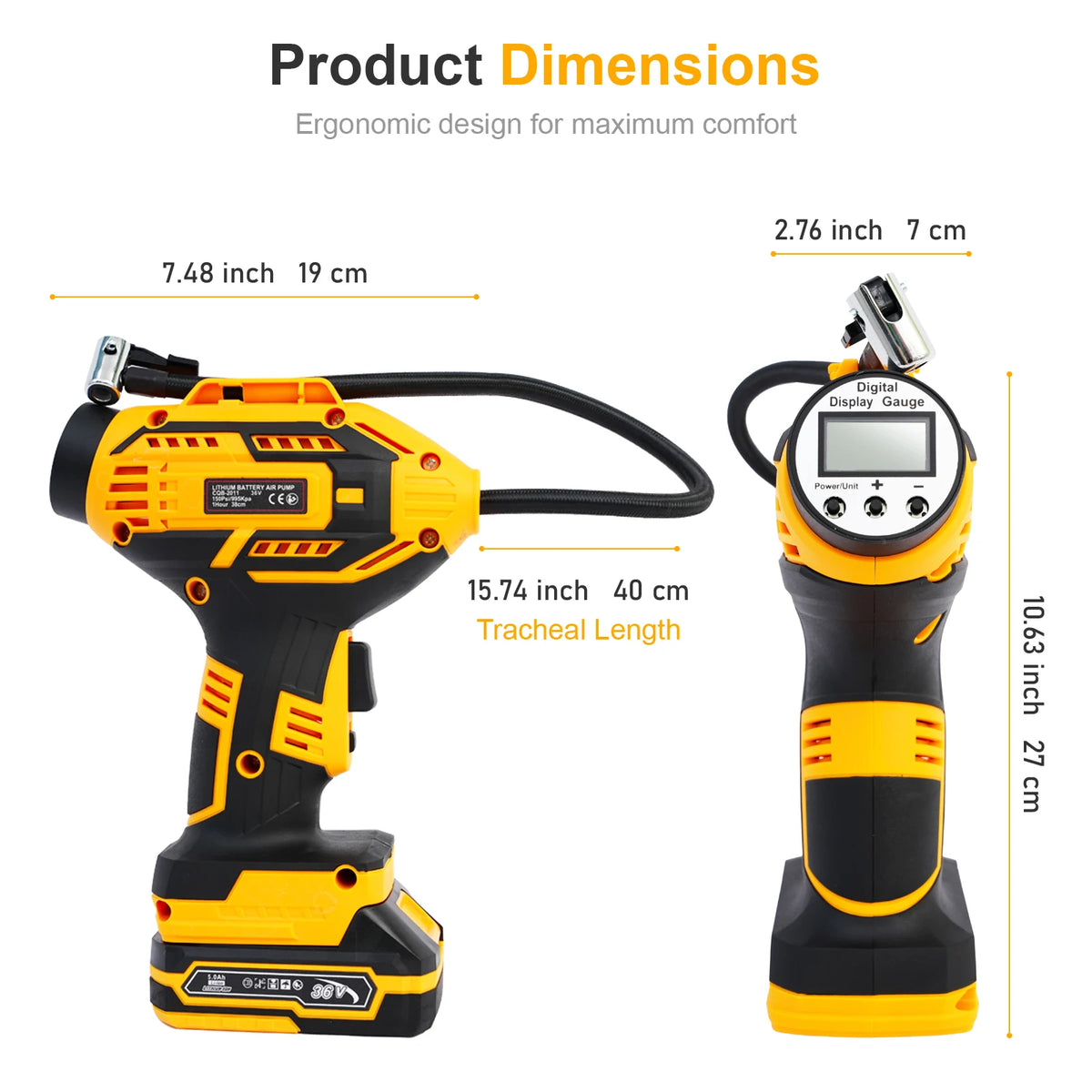 Portable Car Tire Inflator Air Compressor With Digital Display