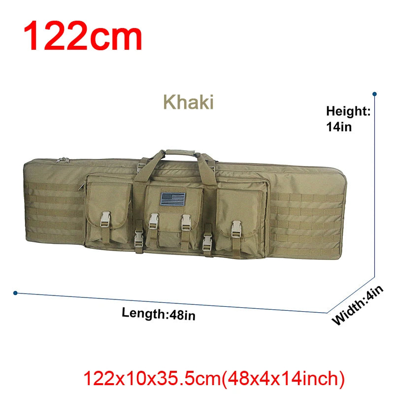 LQARMY Tactical Double Rifle Case Backpack With MOLLE Storage