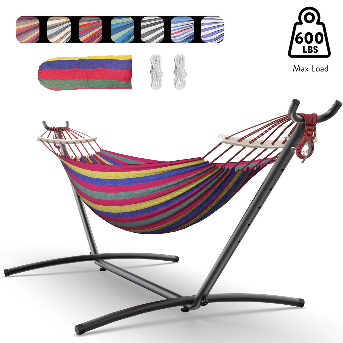 GYROOR Adjustable Hammock Stand For Outdoor Relaxation Comfort