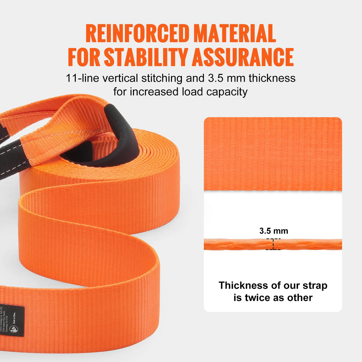 SucceBuy Heavy Duty Polyester Vehicle Recovery Tow Strap Kit