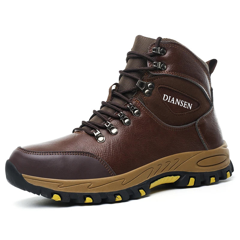 Veigar Waterproof Leather Work Safety Boots For Men Puncture Proof