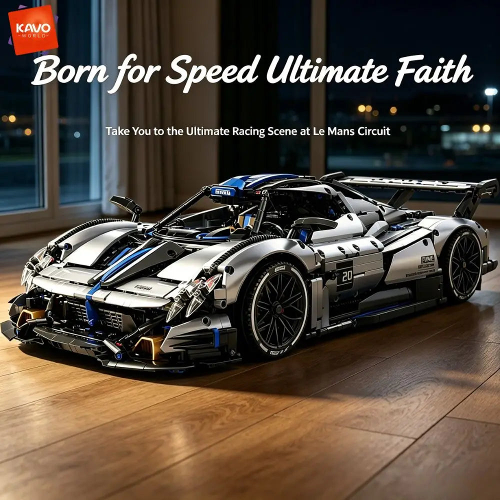 KAVOWORLD Supercar Building Blocks Set 3526 Pieces STEM Construction Model