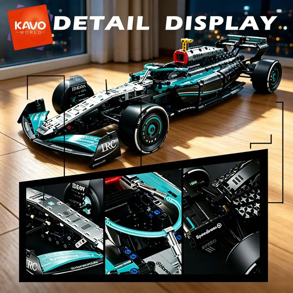 KAVOWORLD Drift Racing Car Building Blocks With Steering