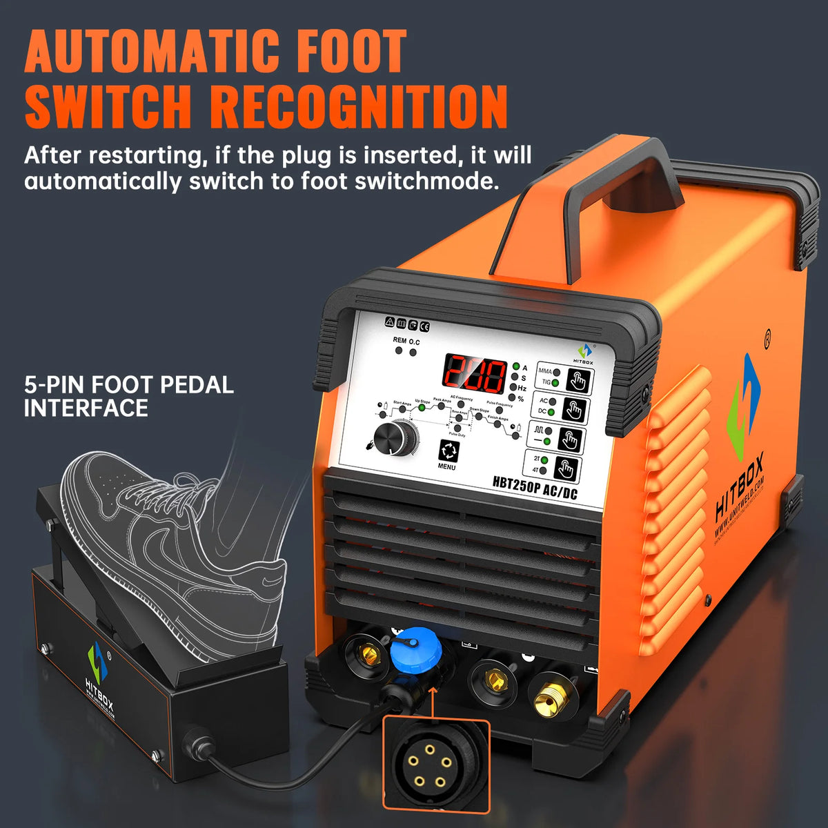 Hitbox AC DC TIG Welder MMA ARC Pulse Inverter Aluminum