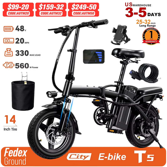 FURIDER Folding Electric Bike With 560W Motor And Removable Battery
