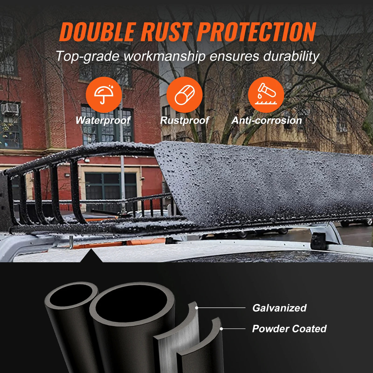 SucceBuy Heavy Duty Rooftop Cargo Basket Carrier for SUVs and Trucks