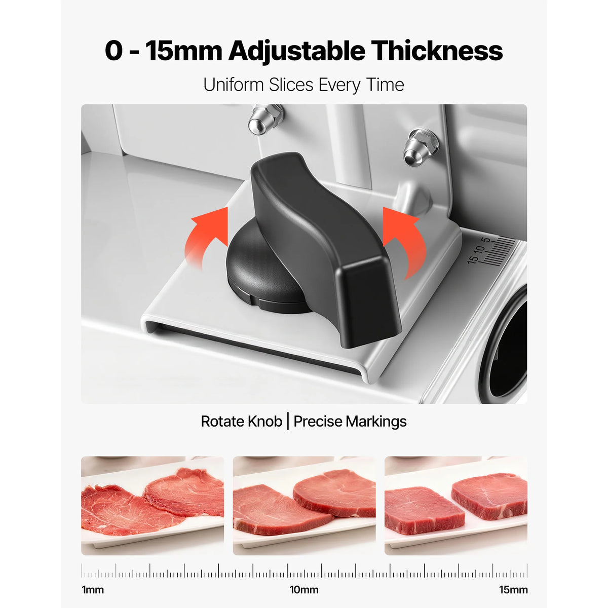 SucceBuy Electric Meat Slicer With Dual Stainless Steel Blades