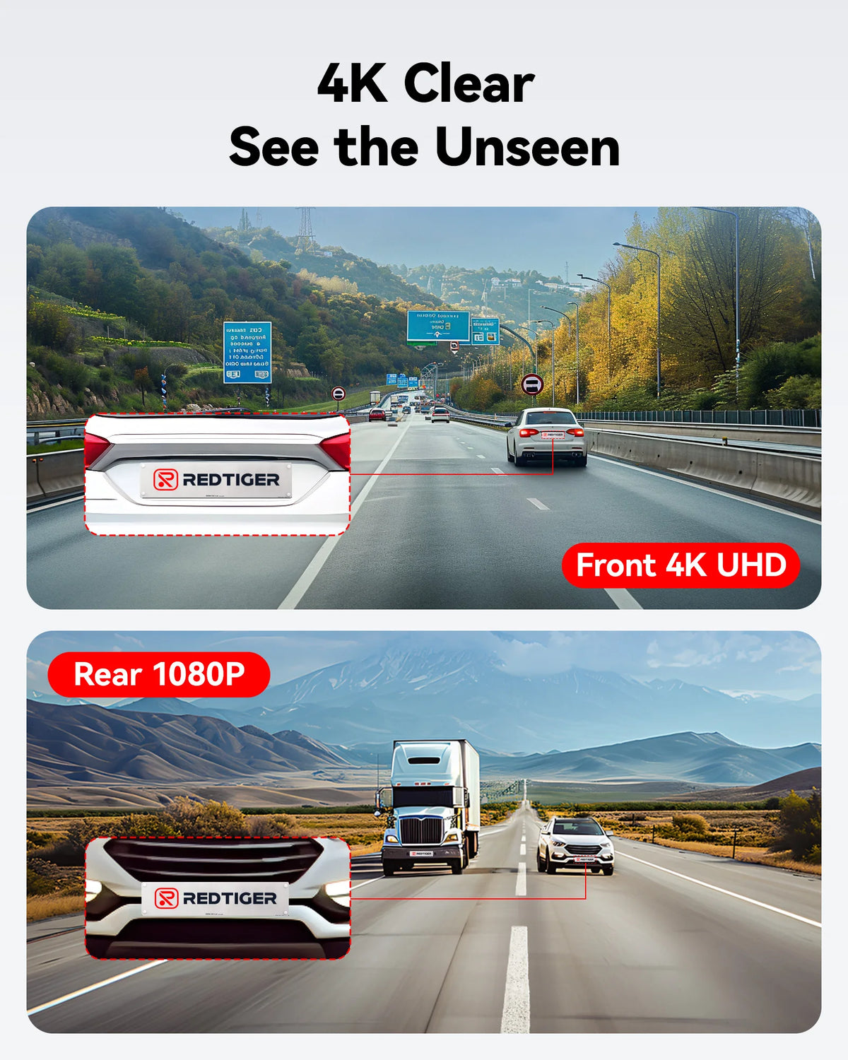 REDTIGER F7NP EX 4K Dual Channel Dash Camera With GPS