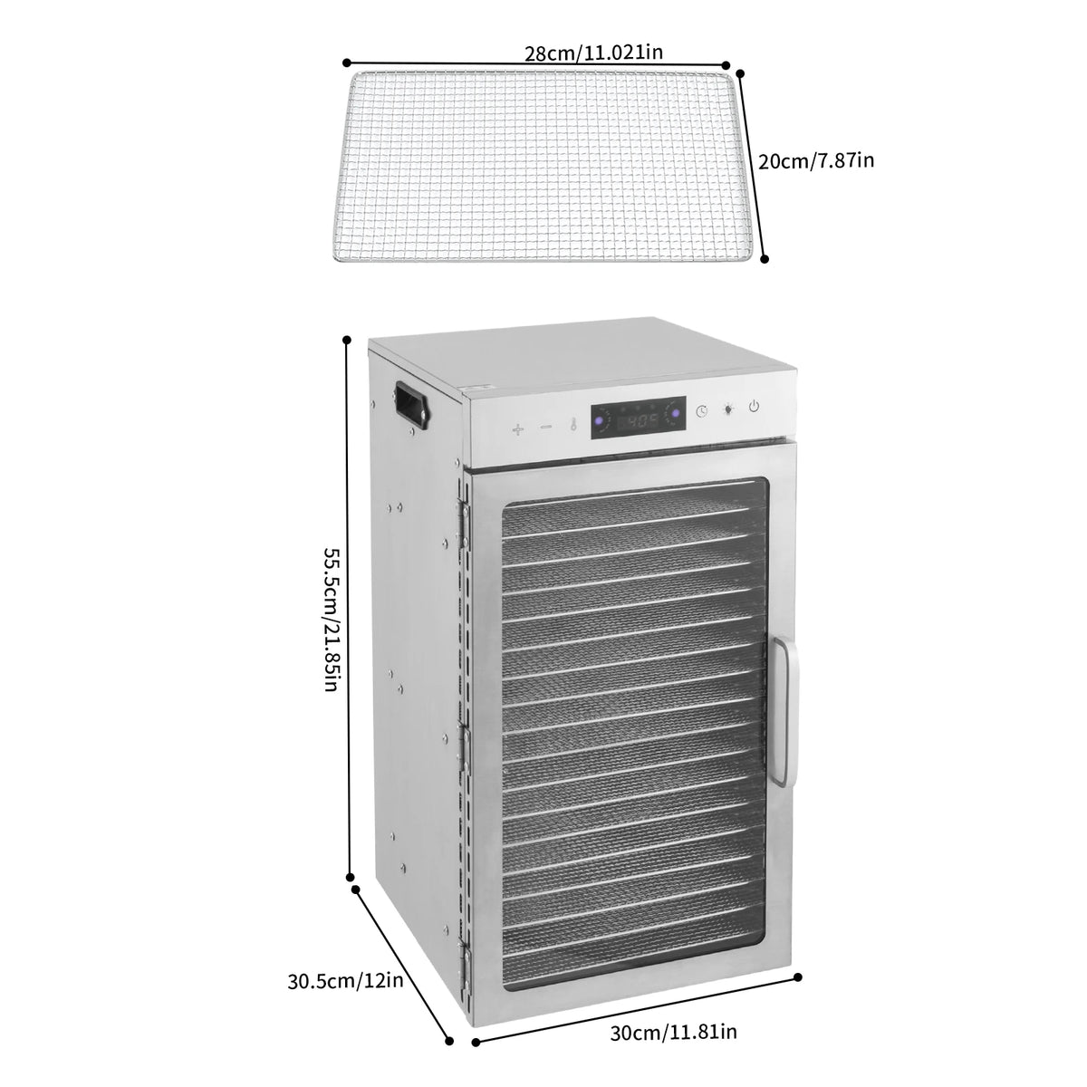 18 Tray Stainless Steel Commercial Fruit and Meat Dehydrator