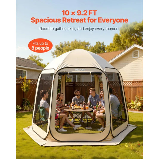 Pop Up Screen House Tent With Netting And Carry Bag