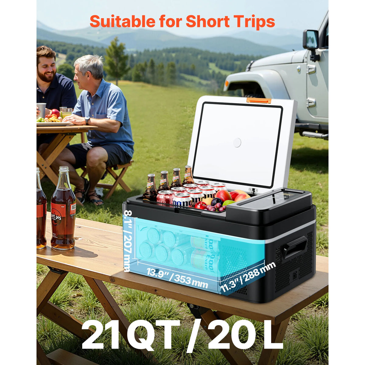 SucceBuy Portable Car Refrigerator Electric Compressor Freezer