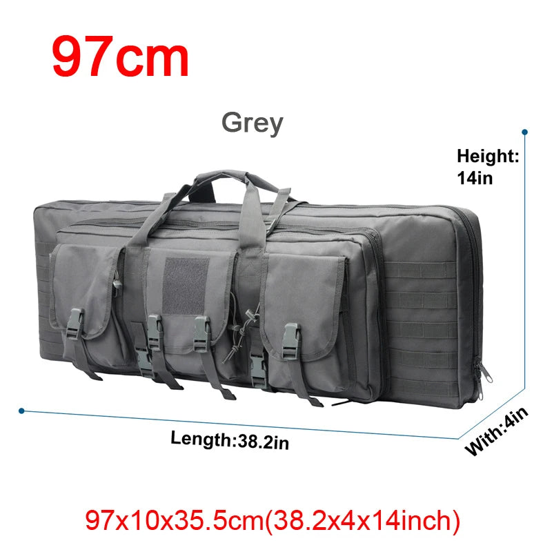LQARMY Tactical Double Rifle Case Backpack With MOLLE Storage