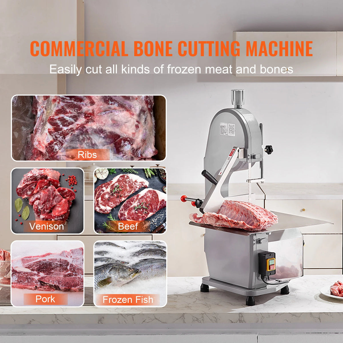 Succebuy Commercial Electric Meat Bandsaw For Frozen Pork Cutting