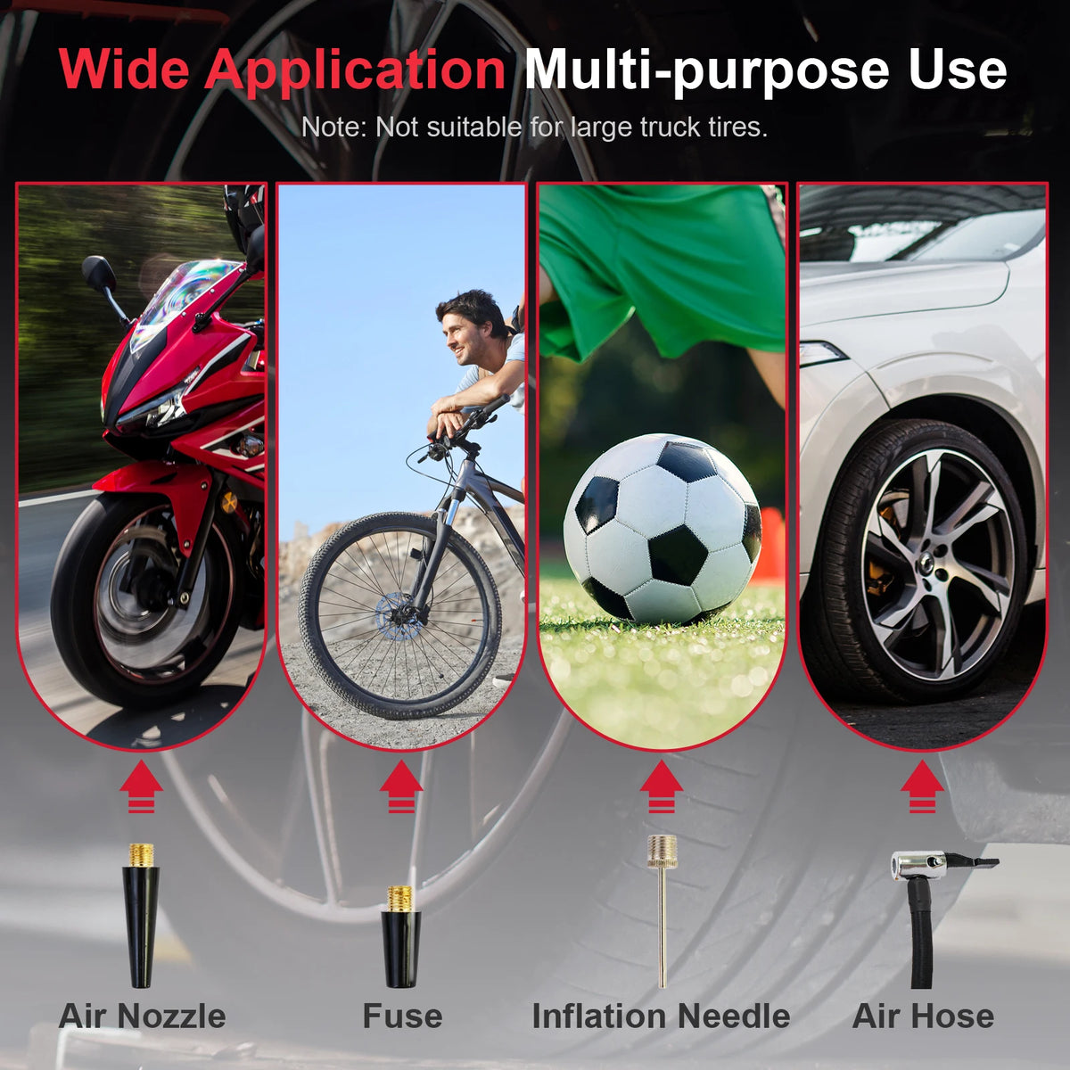 Portable Car Tire Inflator Air Compressor With Digital Display
