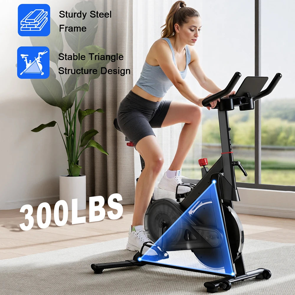 LACUFFY 32 Level Magnetic Resistance Bluetooth Home Exercise Bike
