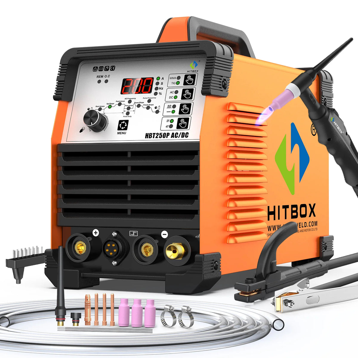 Hitbox AC DC TIG Welder MMA ARC Pulse Inverter Aluminum